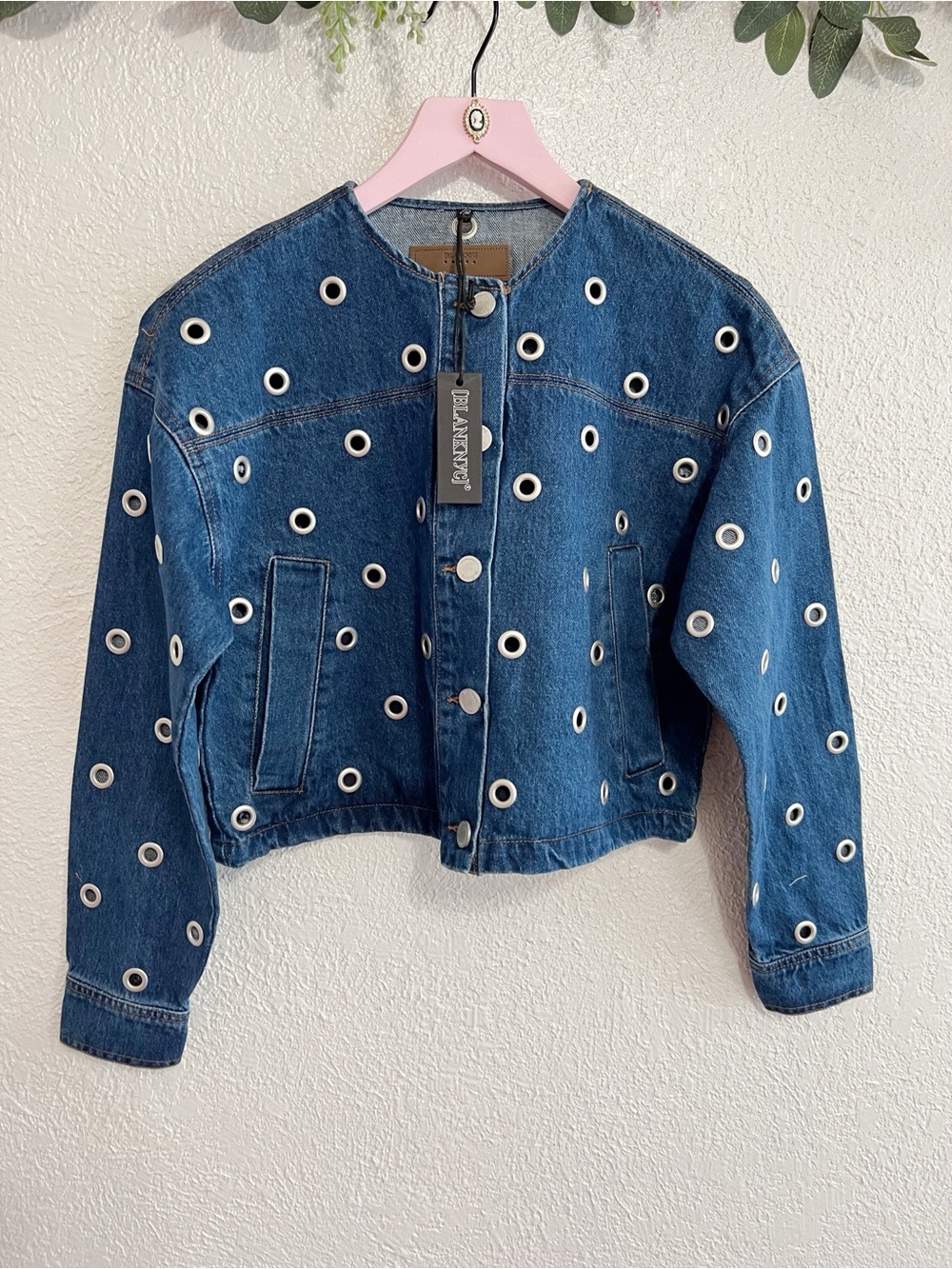 NWT Free People Blank NYC Silver Dreams Jacket - Picture 6 of 12